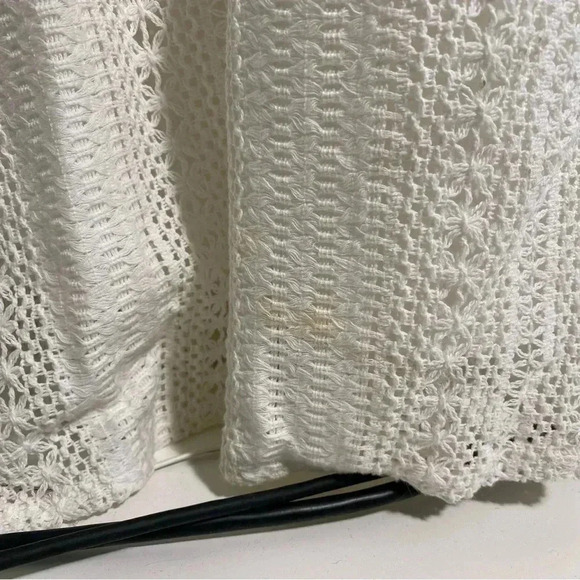 White Knit Dress Kendall & Kylie Flirty Boho Romantic Zipper String Strap - Picture 3 of 13